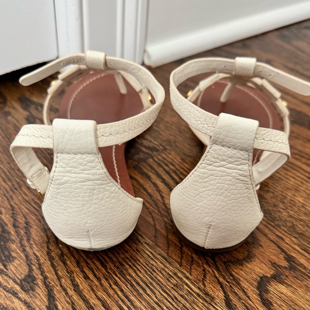 TORY BURCH Leather T-Strap Sandals - Picture 3 of 4